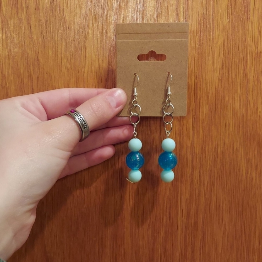 Handmade blue earrings